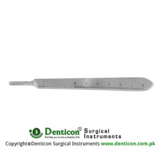 Scalpel Handle No. 3 Solid, cm-Graduation Stainless Steel, 12 cm - 4 3/4"